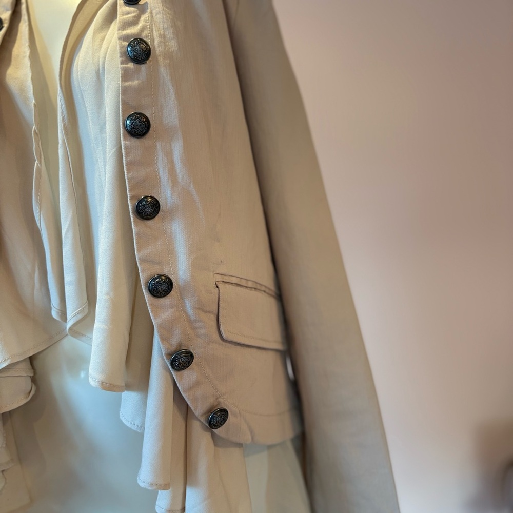 Ruffled Button-Front Draped Romance Jacket - image 6